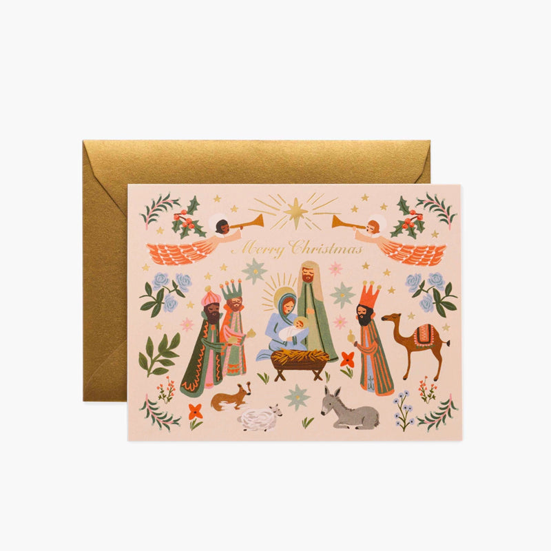 Tarjeta de Navidad Nativity Scene R. Paper & Co