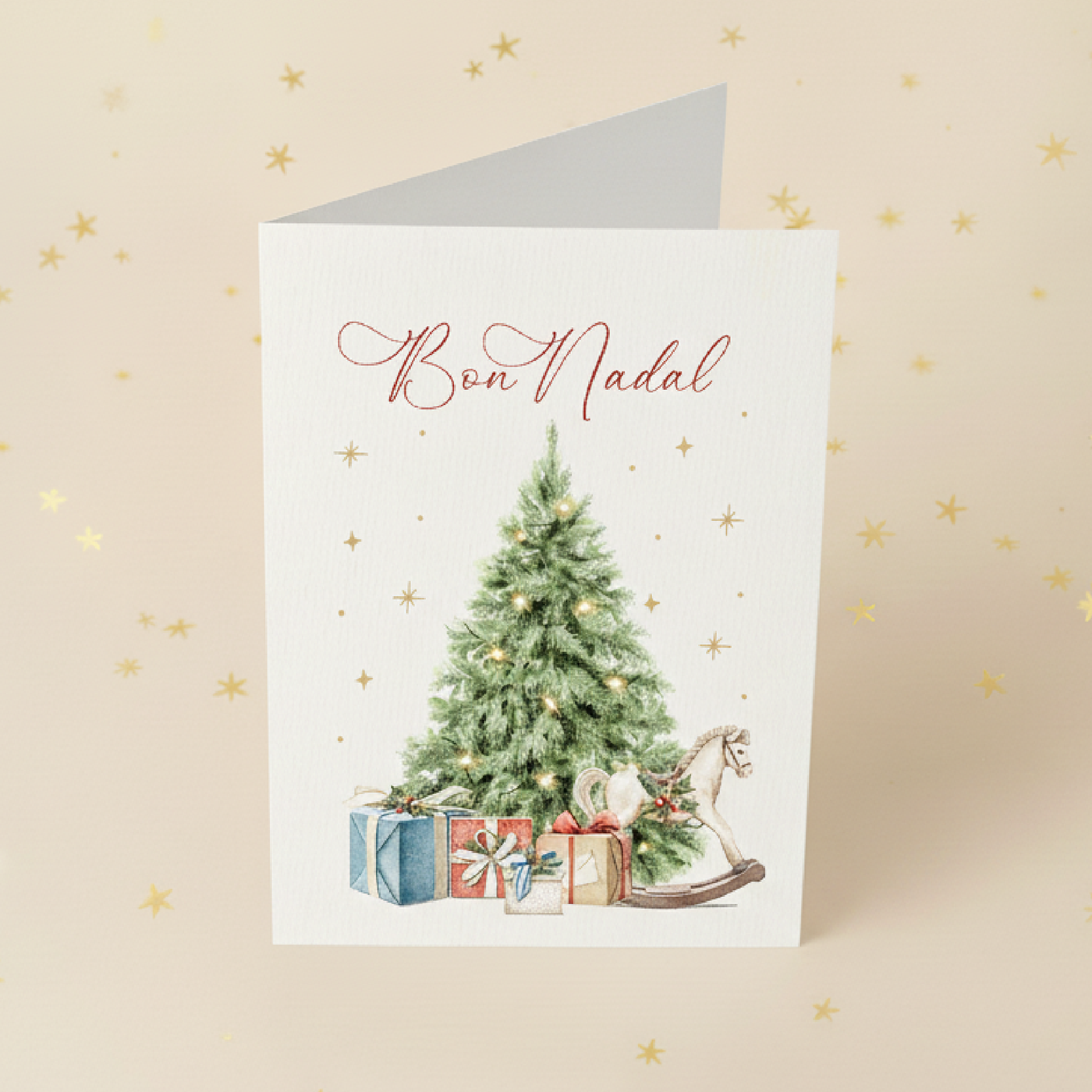 Tarjeta Navidad Bon Nadal sin sobre