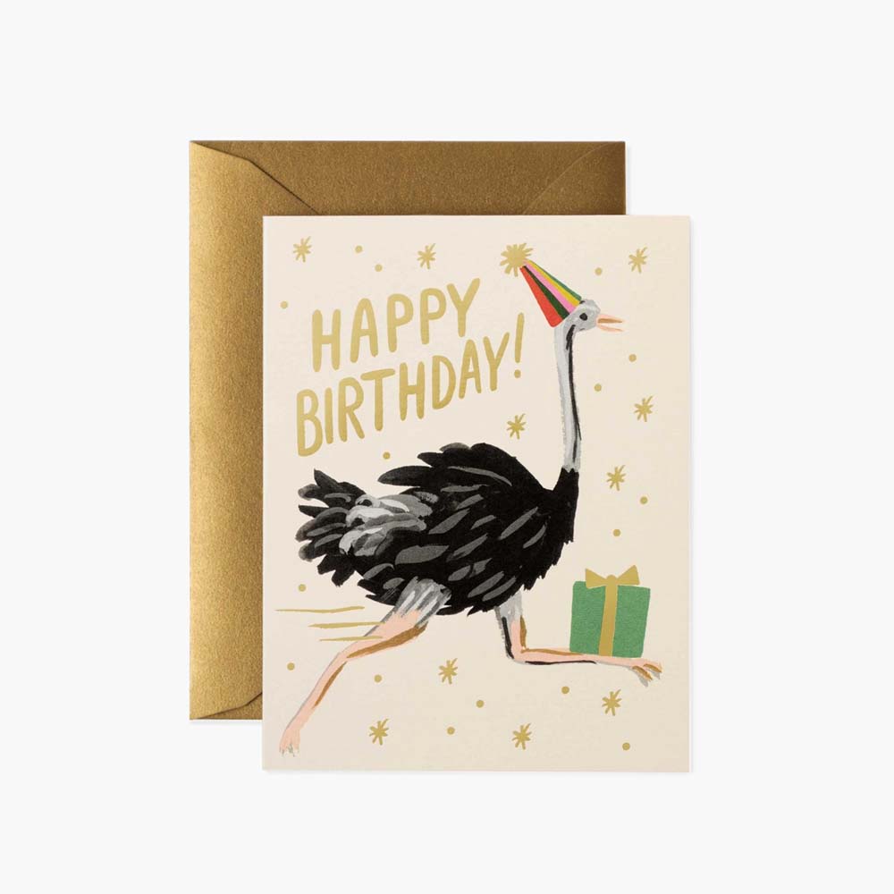 Ostrich Greetings Card R. Paper &amp; Co