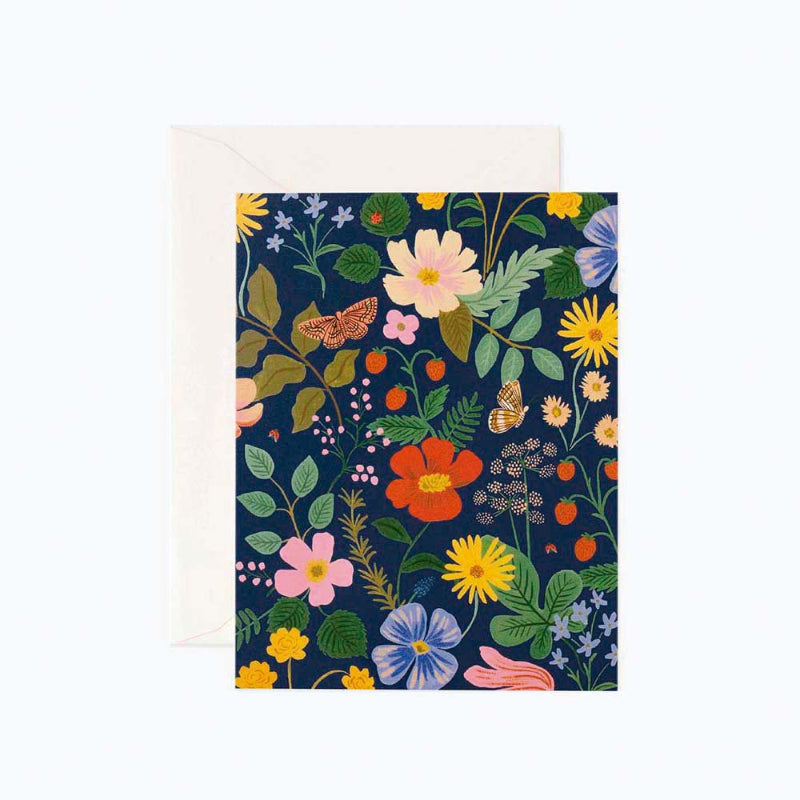 Cartão de felicitações Strawberry Navy da R. Paper &amp; Co