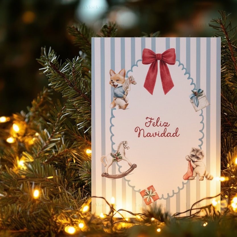 Tarjeta Navidad Petit Nöel sin sobre