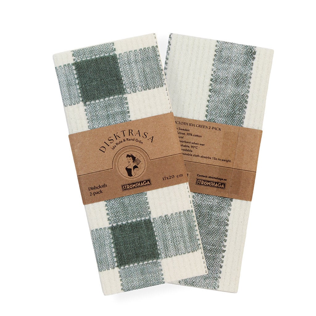 Panos de loiça listrados verdes / 2 unid.