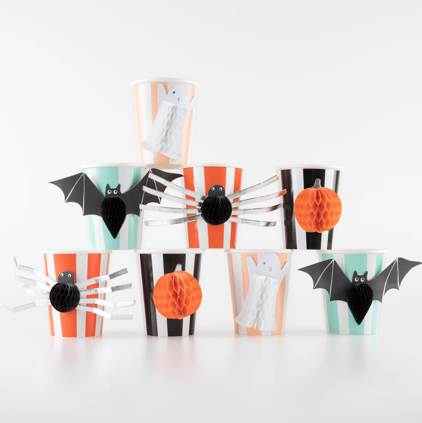 Vaso Stripy Happy Halloween / 8 uds.