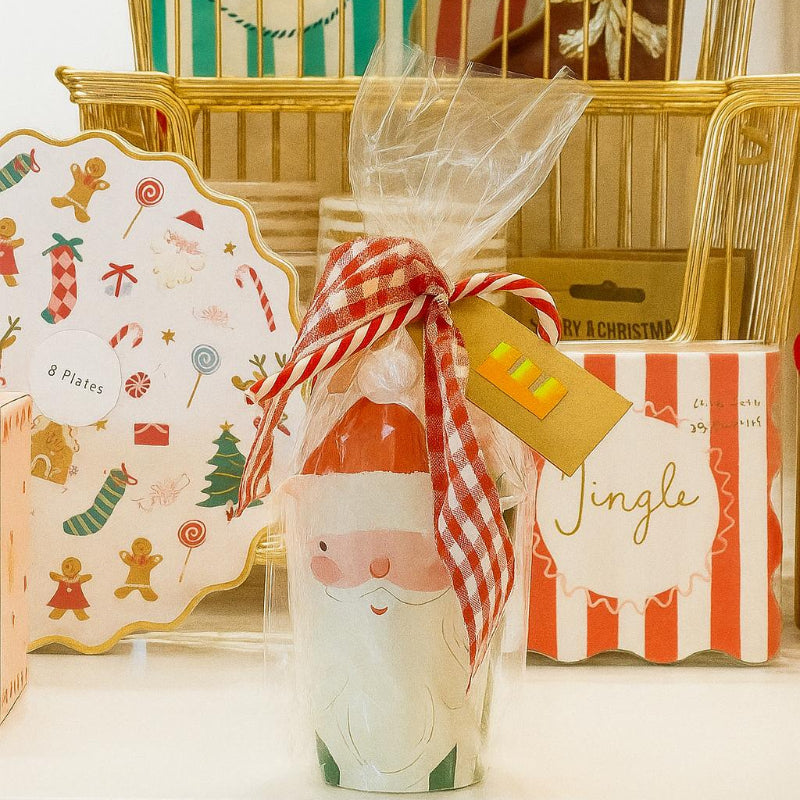 Glass surprise gifts Christmas Santa Claus initial