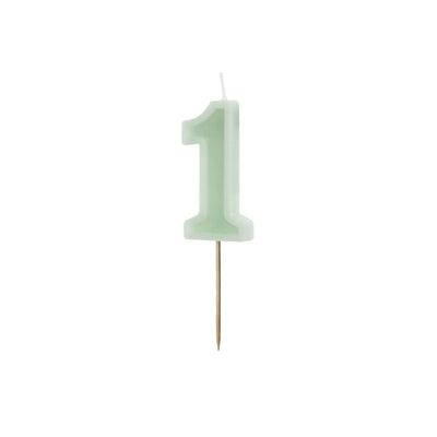 Green number candle border