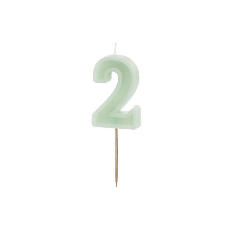 Green number candle border