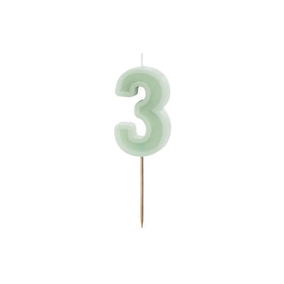 Green number candle border