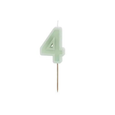 Green number candle border