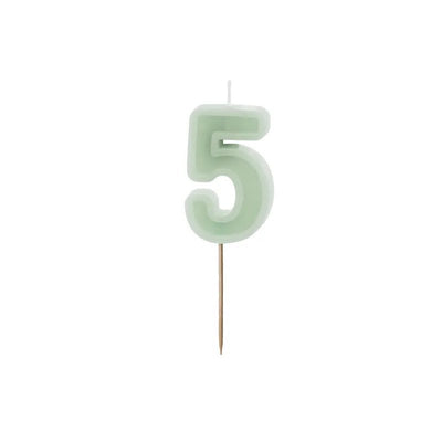 Green number candle border