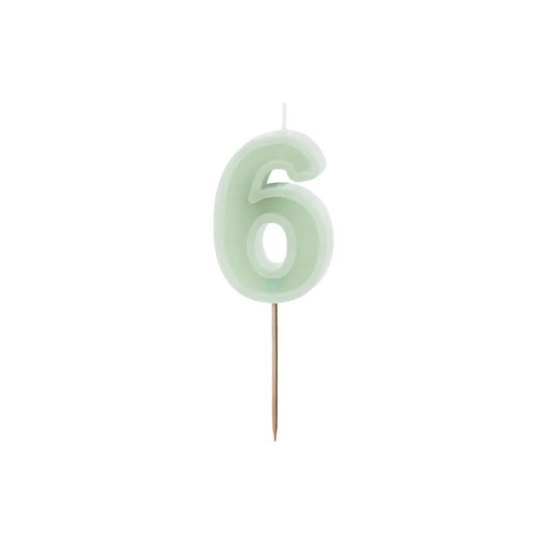 Green number candle border