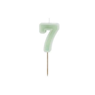 Green number candle border