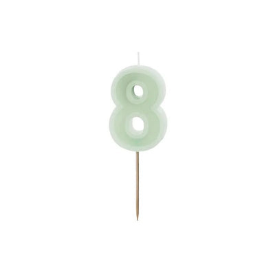 Green number candle border