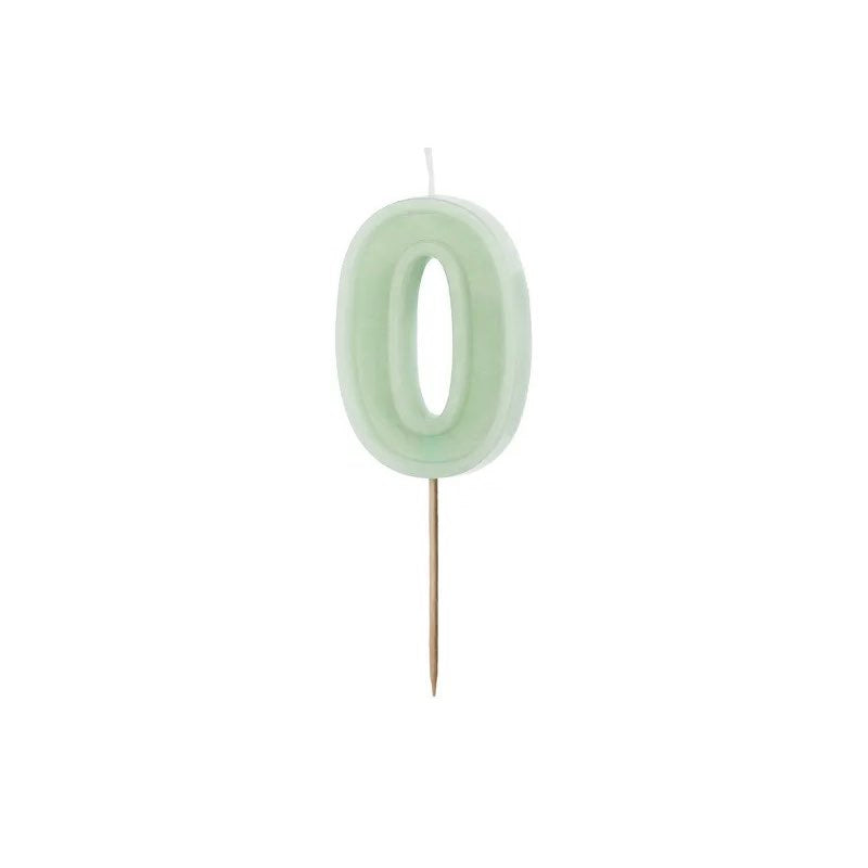 Green number candle border