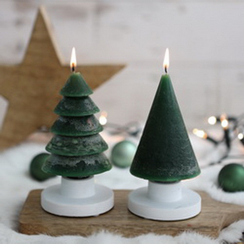 Velas verdes escuras para árvores de Natal