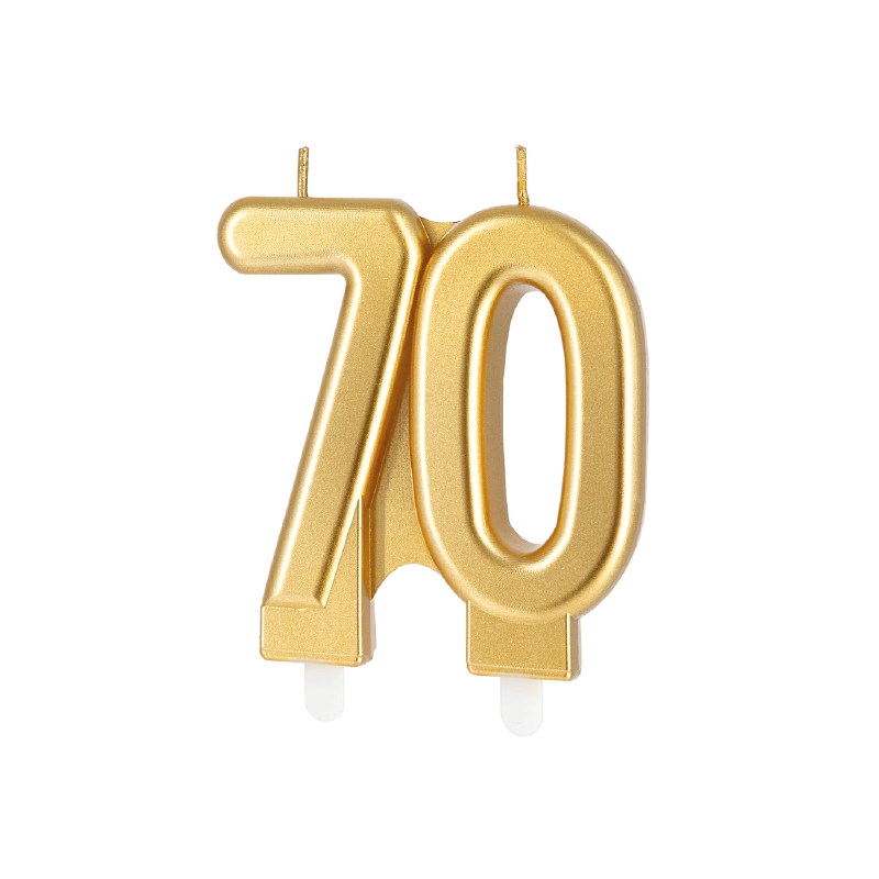 Vela número 70 dorada