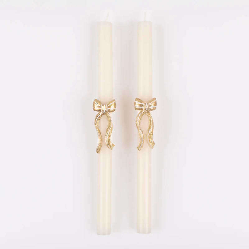 Set vela largas con lazo dorado 3D