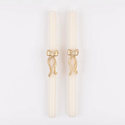 Set vela largas con lazo dorado 3D