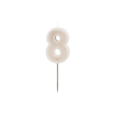 Stone number candles with basic border