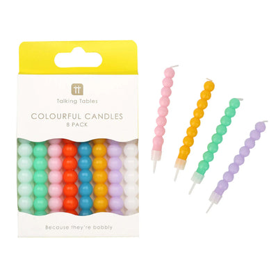 Velas mix multicolor Bobble / 8 uds.