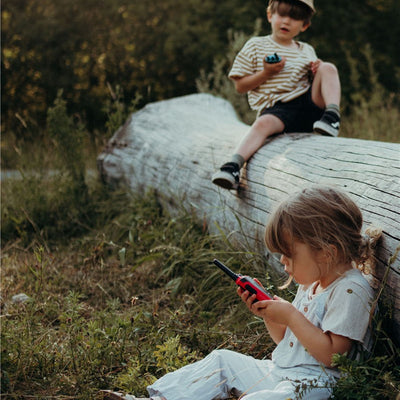 KIDYTALK Walkie-talkie natural y cian