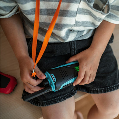 KIDYTALK Walkie-talkie natural y cian