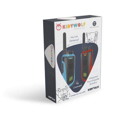KIDYTALK Walkie-talkie azul y rojo