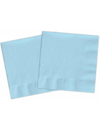 Compostable pastel light blue napkin / 20 units.