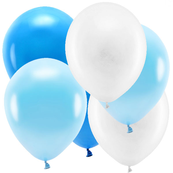 Balões Bouquet Blue Latex inflados com hélio <br> (somente Barcelona)