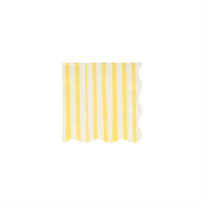 Yellow striped napkin / 16 pcs.