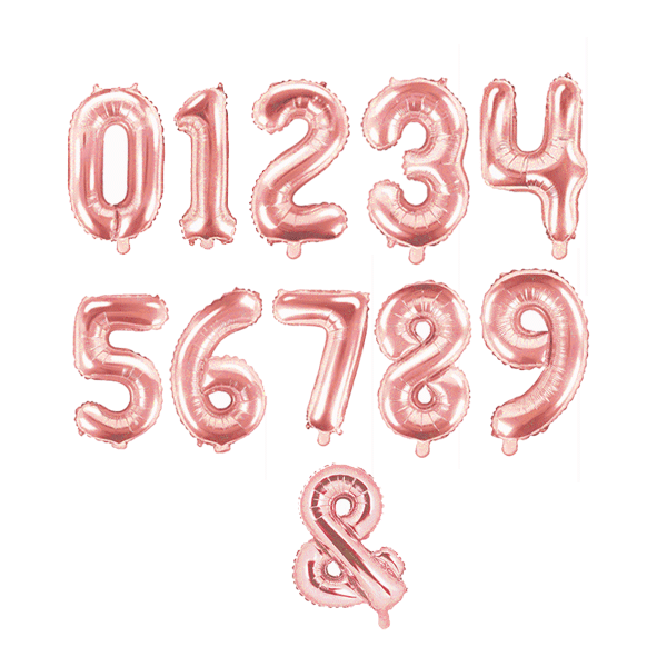 Foil number balloon S rosegold