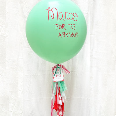 Balão de hortelã XL HOHOHO balão de grinalda premium insuflado com Hélio <br> (apenas Barcelona e Madrid)</br>