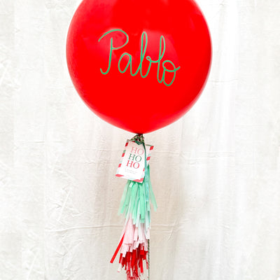 XL balão vermelho HOHOHO balão de grinalda premium insuflado com Hélio <br> (apenas Barcelona e Madrid)</br>