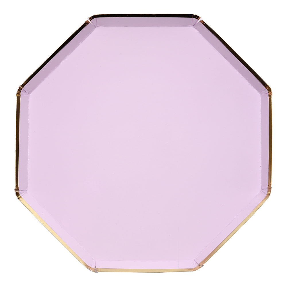 Lilac octagonal plate / 8 pcs.