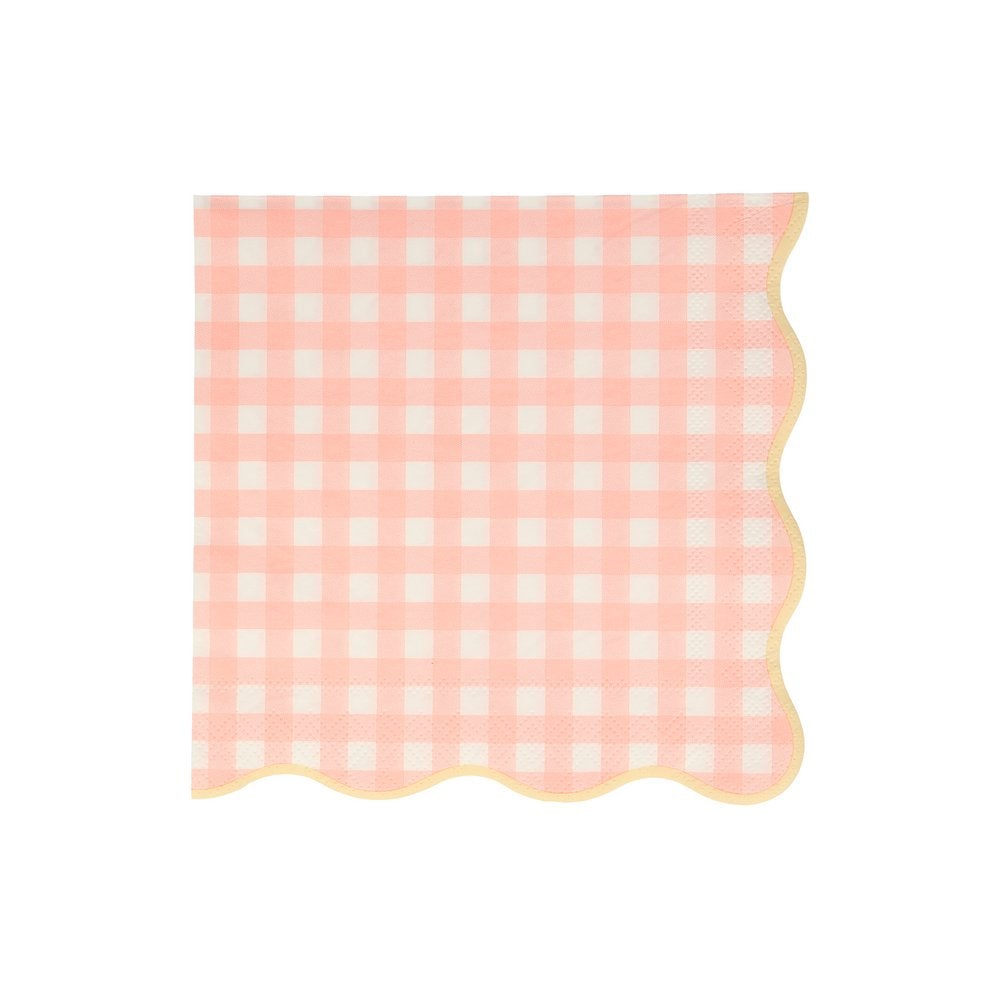 Gingham napkin in pastel colors small / 20 units.