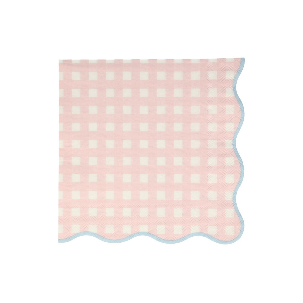 Gingham napkin in pastel colors small / 20 units.