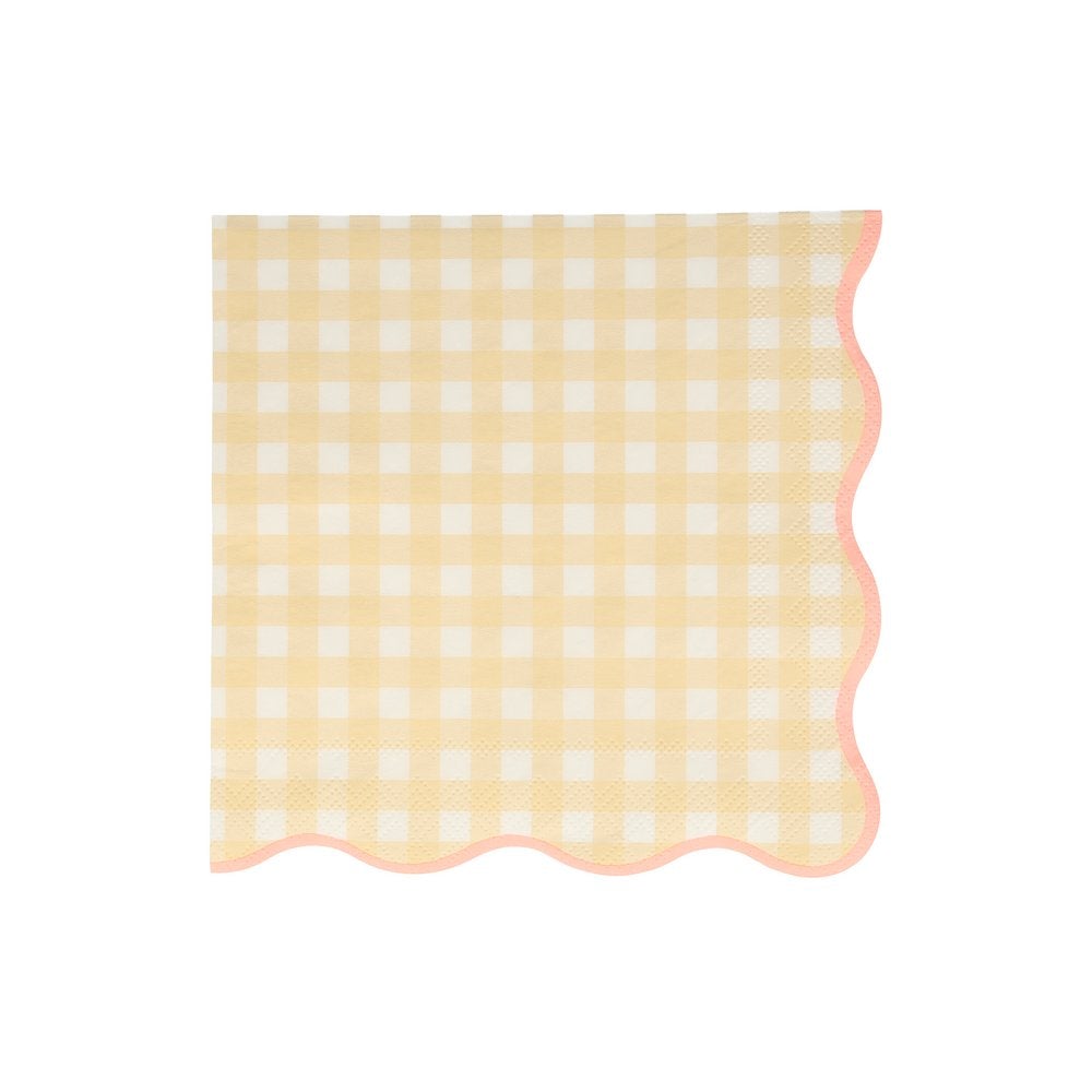 Gingham napkin in pastel colors small / 20 units.