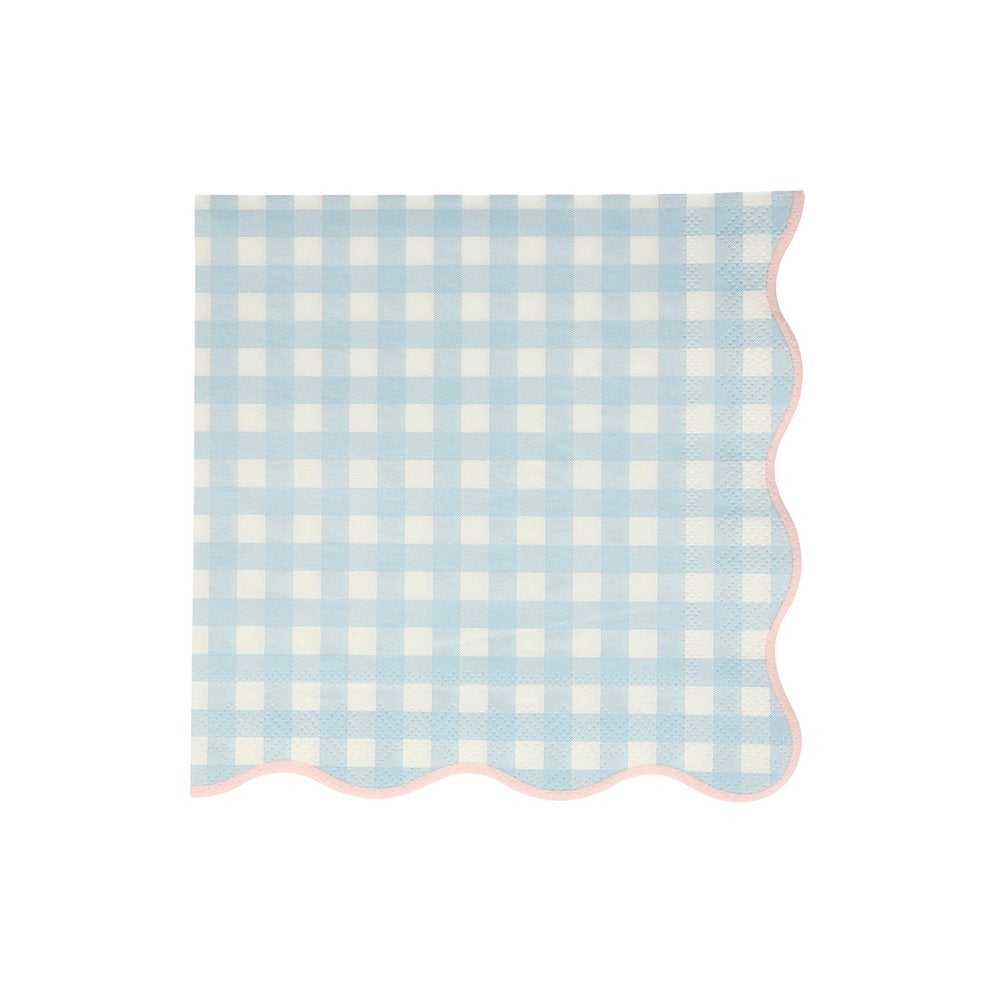 Gingham napkin in pastel colors small / 20 units.