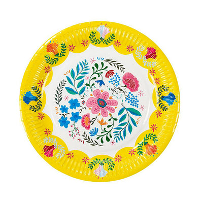 Boho flower plates / 12 units