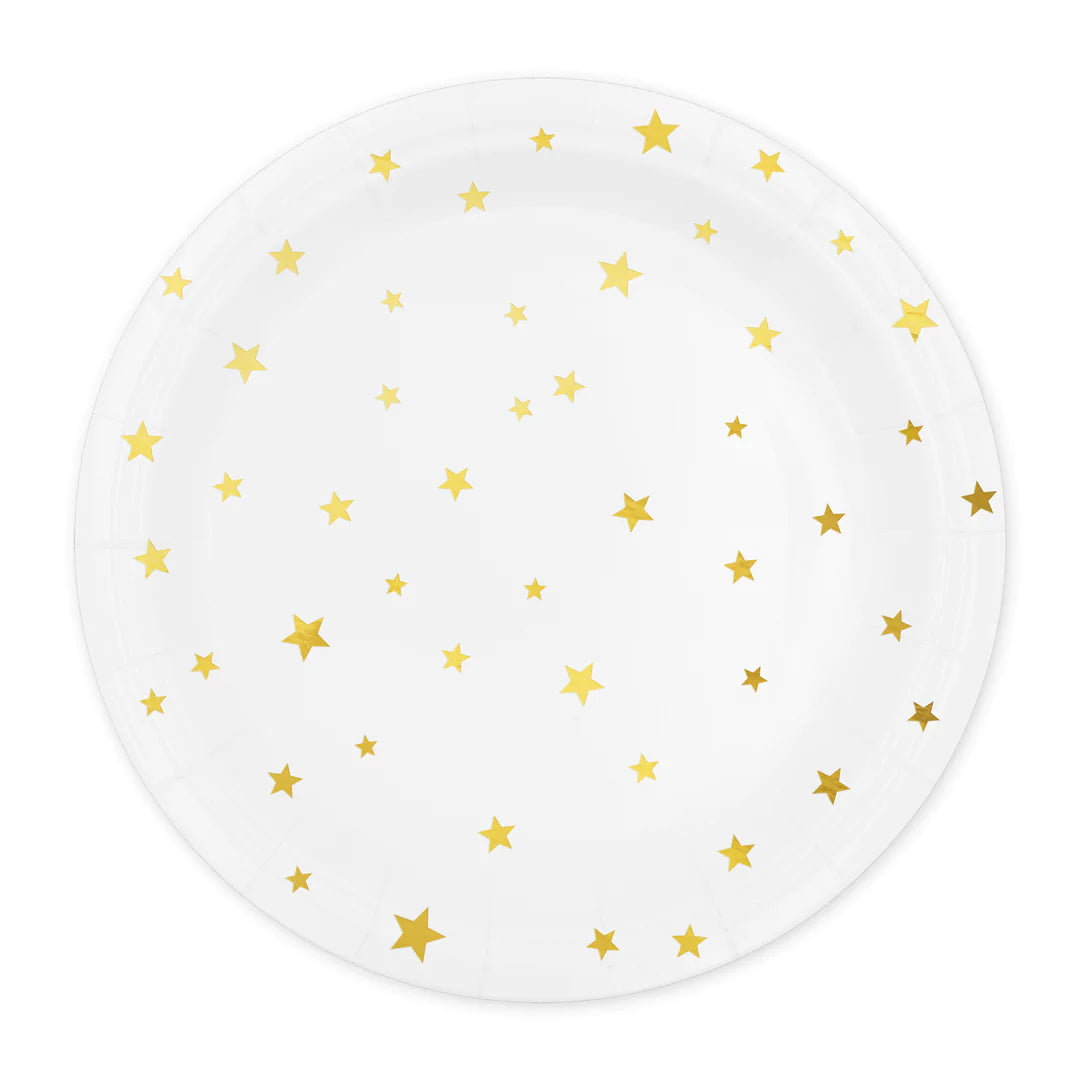 Placas de estrelas douradas básicas / 6 pcs.