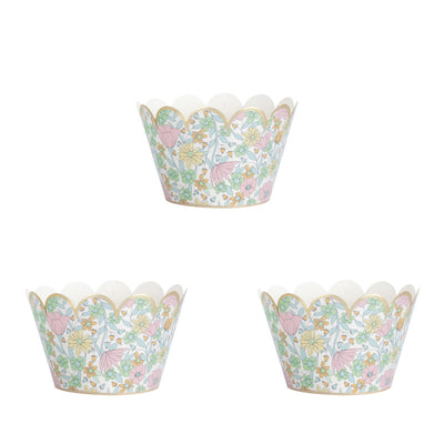 Bases de cupcake Liberty detalhe em ouro rosa/ 6 ud