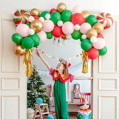 Candy Christmas balloon garland DIY kit