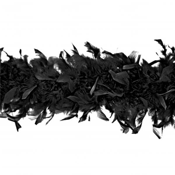 Boa de plumas negro