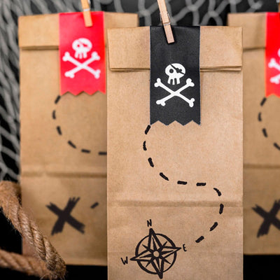 Pirate Kraft bags / 6 pcs.