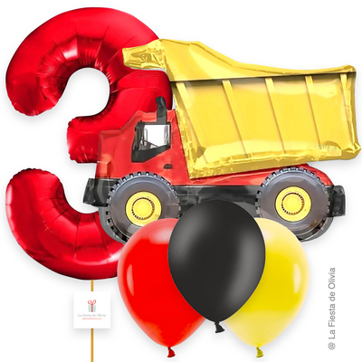 Bouquet balloons TRUCK inflated with helium