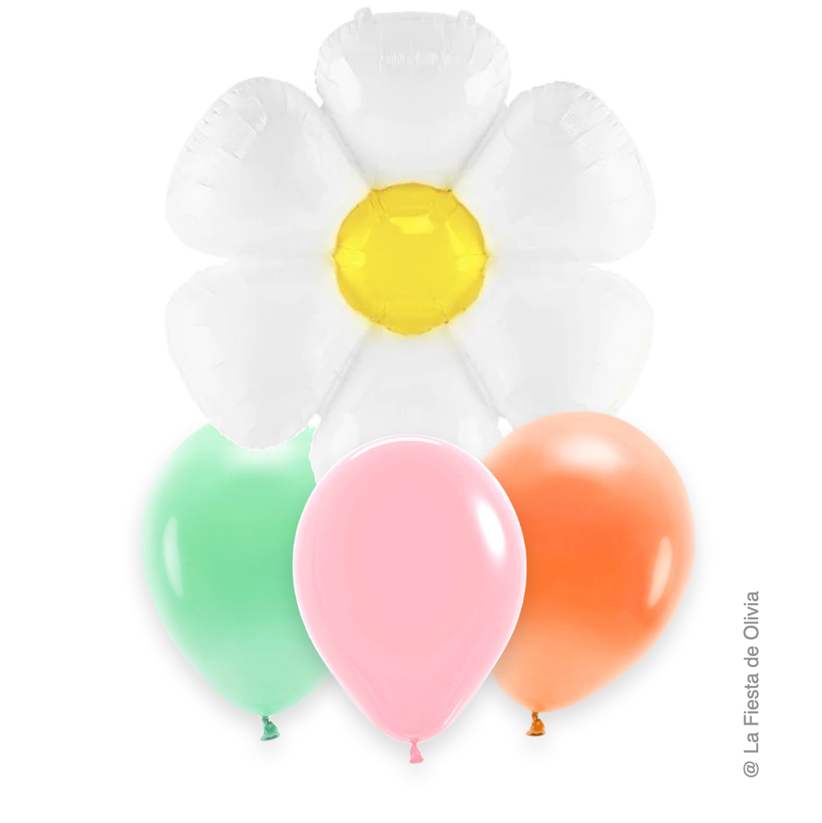 helium inflated daisy bouquet