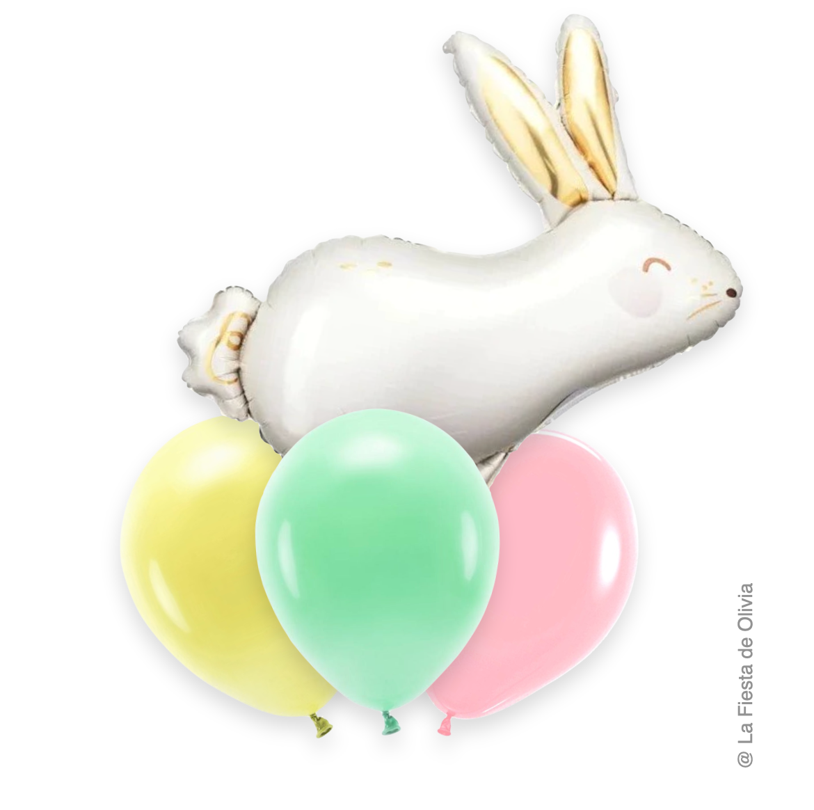 Easter bunny bouquet inflated with helium