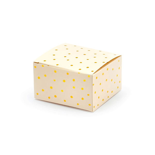 Rectangular box with golden taupe peach detail / 10 units.