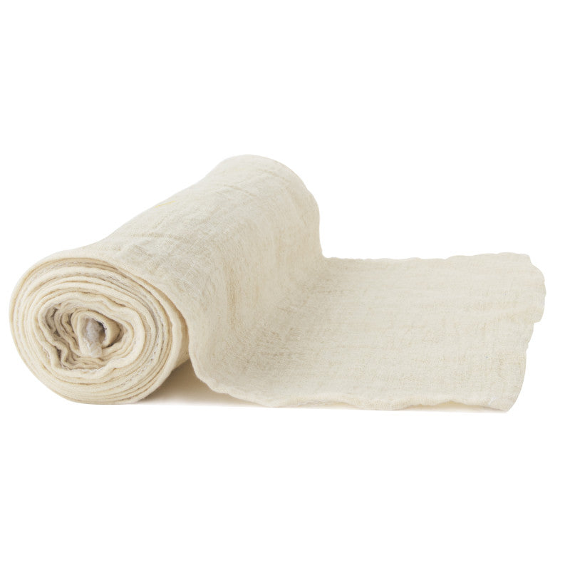 Powdered ivory cotton table runner