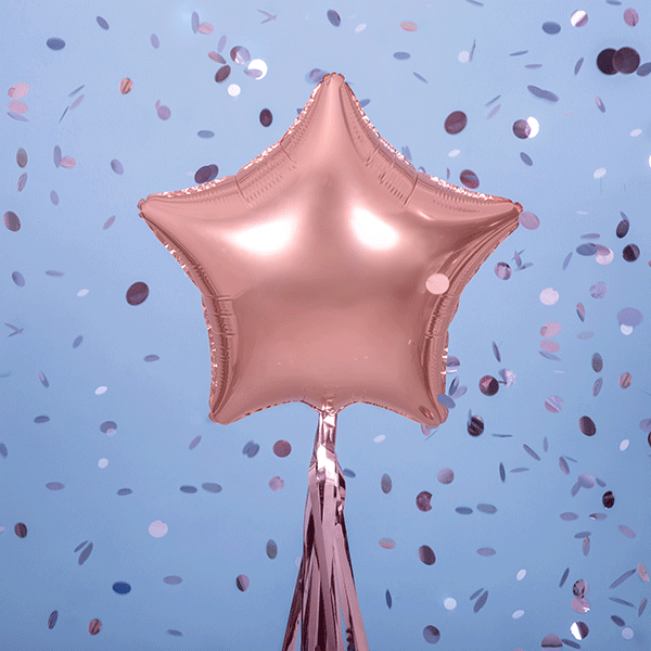 Shiny Rosegold Star Foil Balloon