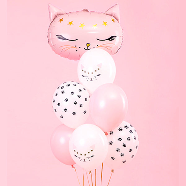 Mix pink kitty balloons / 6 pcs.